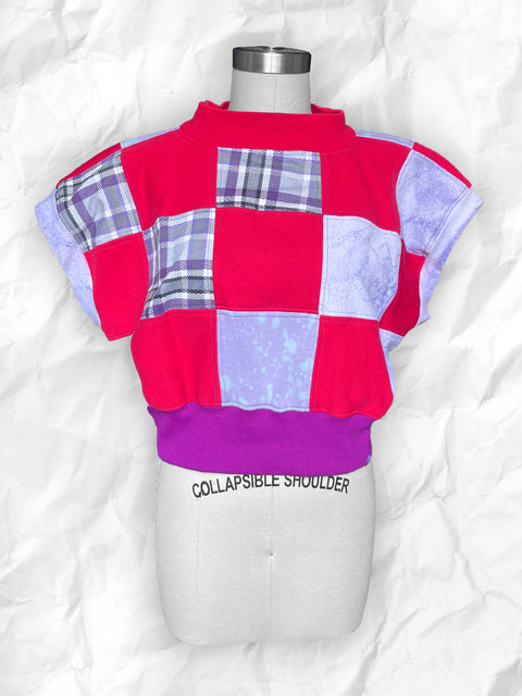 Sweatshirt Vest - Red/Purple